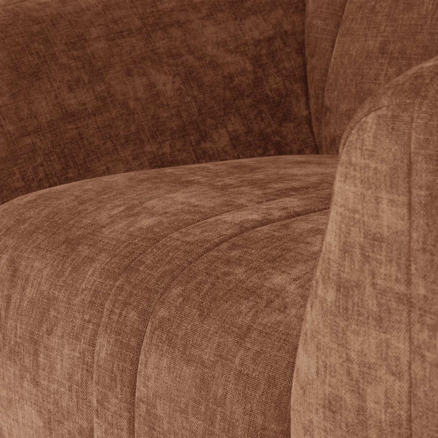 OMAIRE Armchair Rusty Brown Chenille