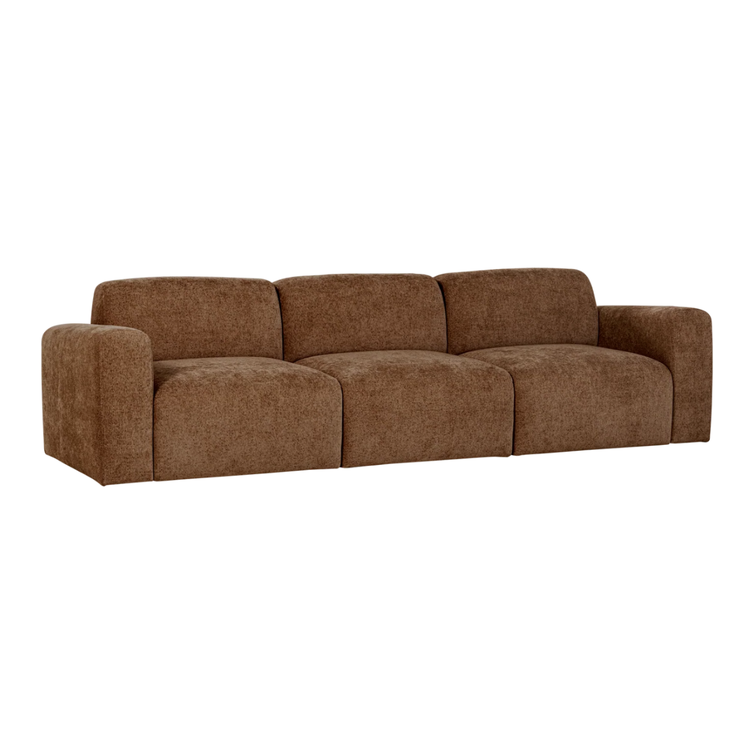 3-Seater Sofa UMINA Brown Chenille