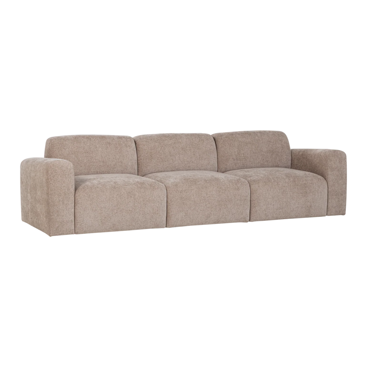 3-Seater Sofa UMINA Beige Chenille