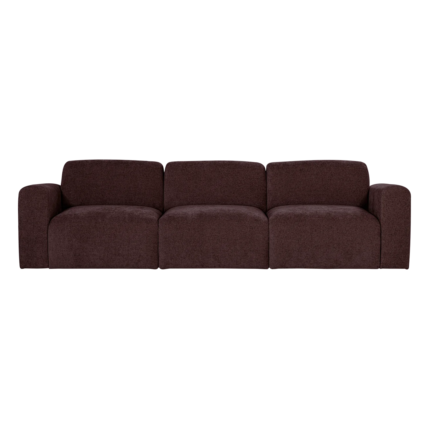 3-Seater Sofa UMINA Dark Burgundy Chenille