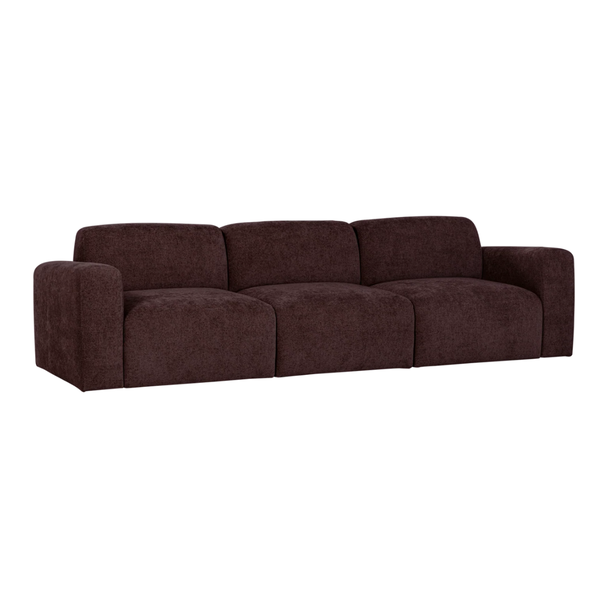 3-Seater Sofa UMINA Dark Burgundy Chenille