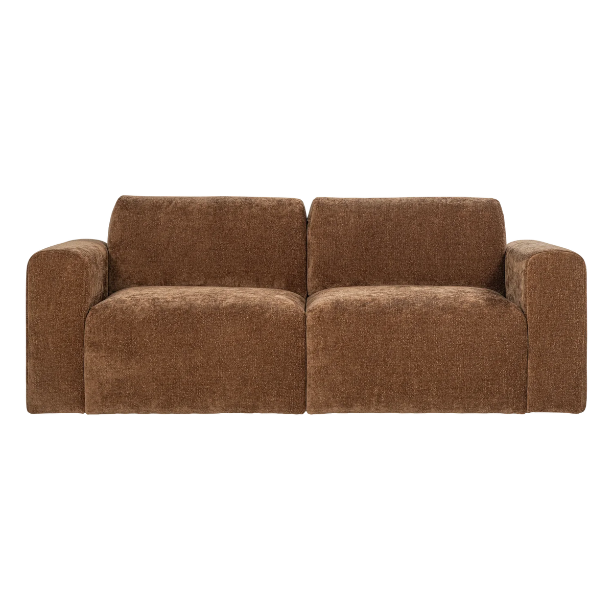2-Seater Sofa UMINA Brown Chenille