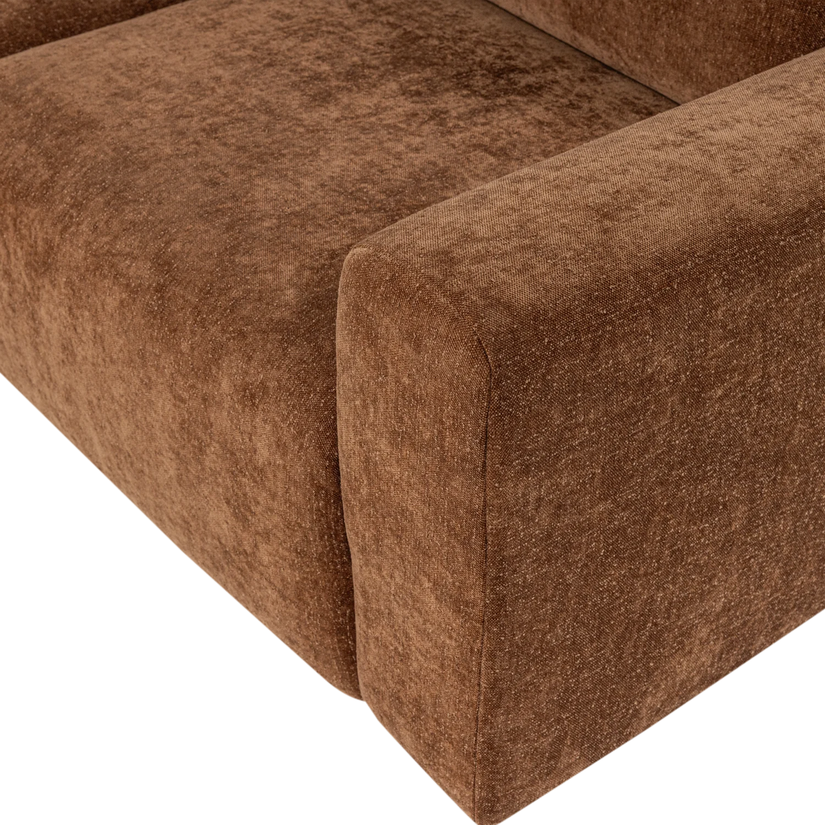 2-Seater Sofa UMINA Brown Chenille