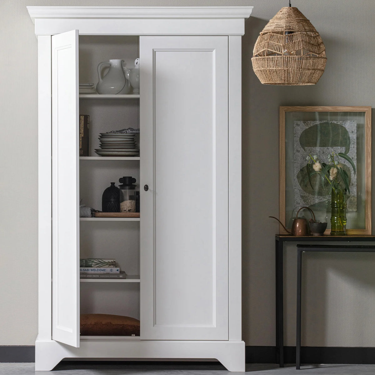 Wardrobe isabel white wood