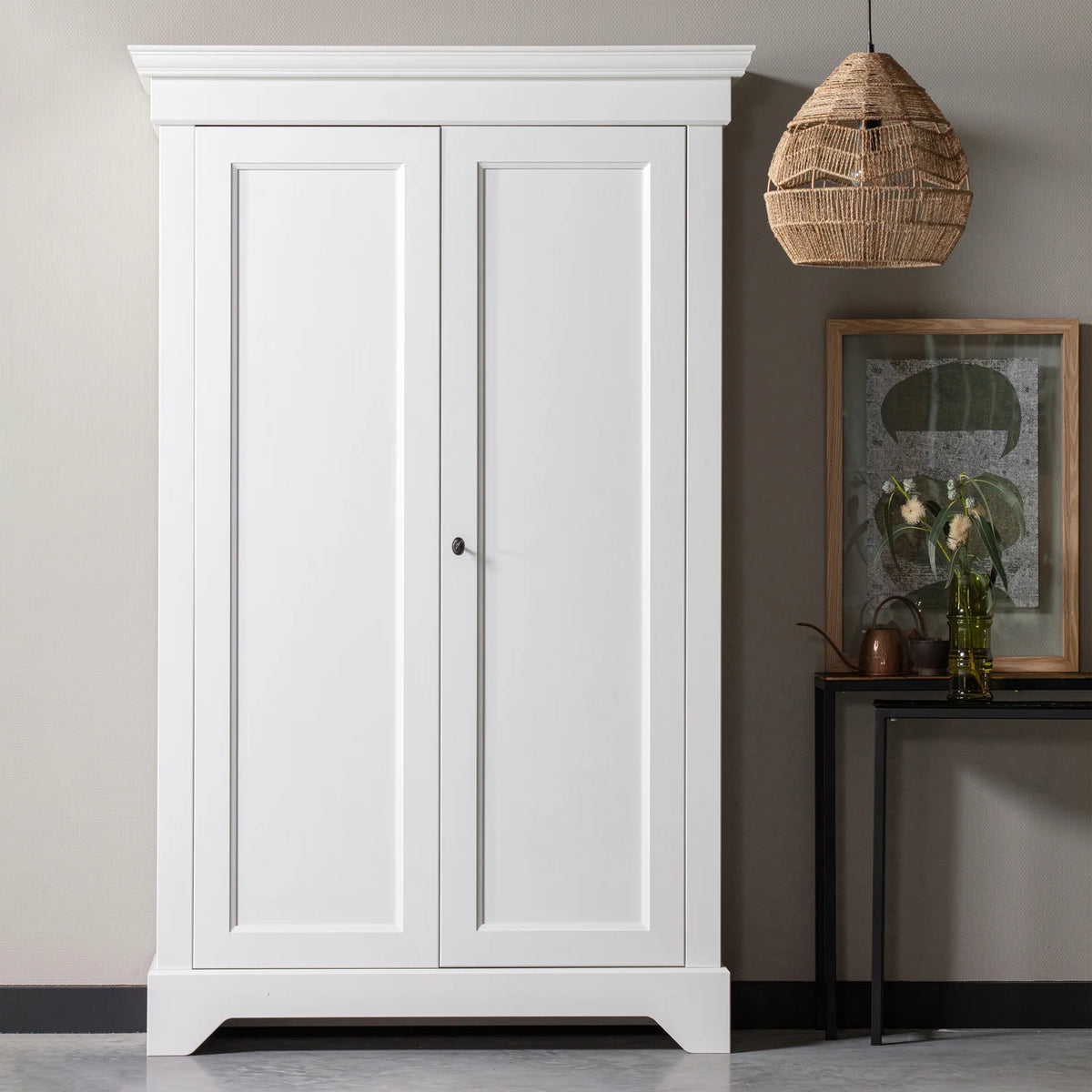 Wardrobe isabel white wood