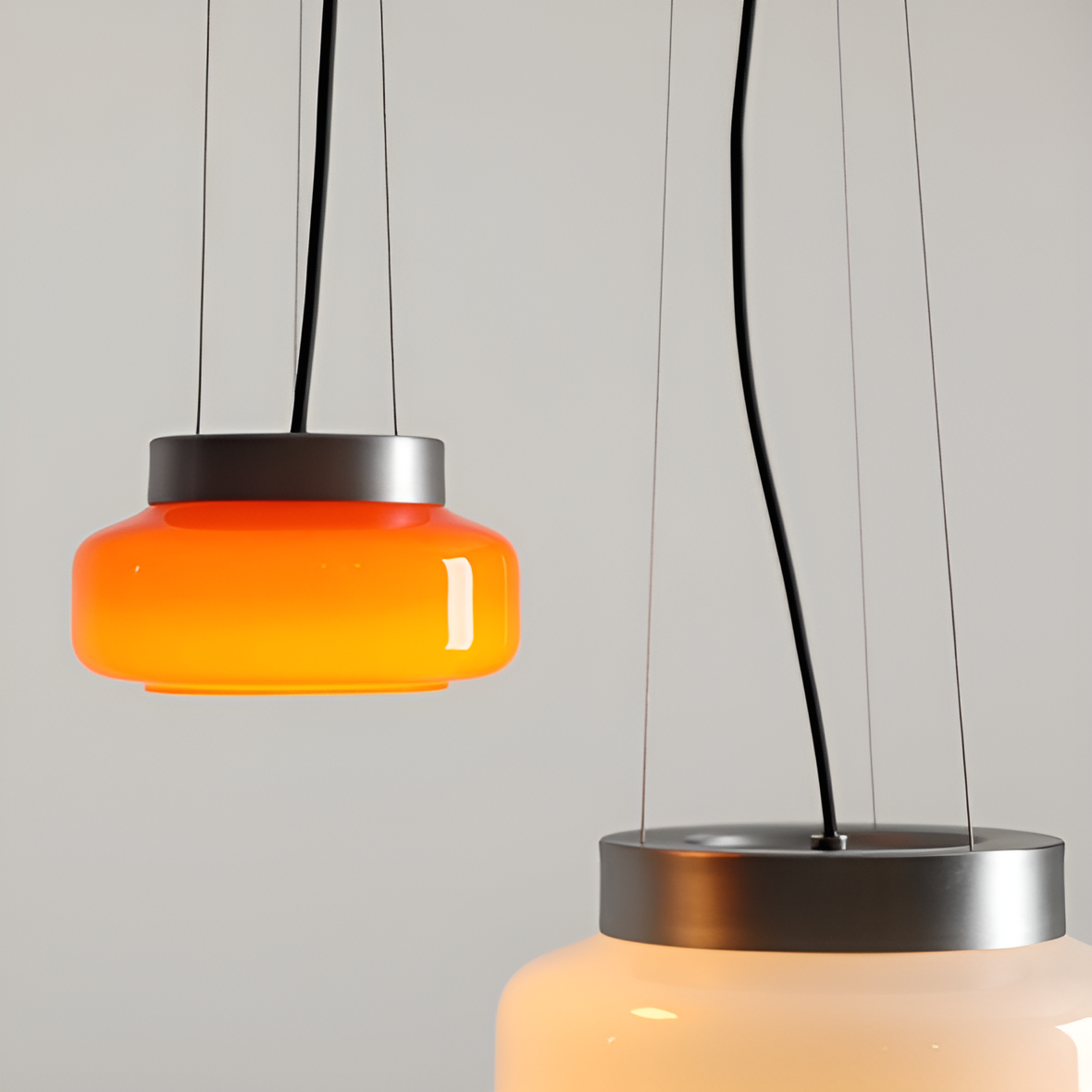 Bonbon orange hanging lamp