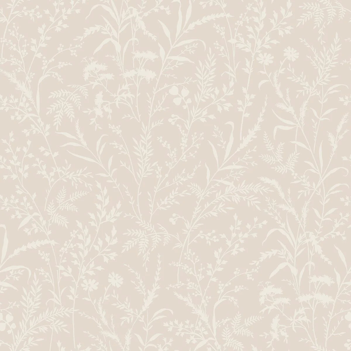 Non-woven paper wallpaper with a floral pattern FLORIAN beige