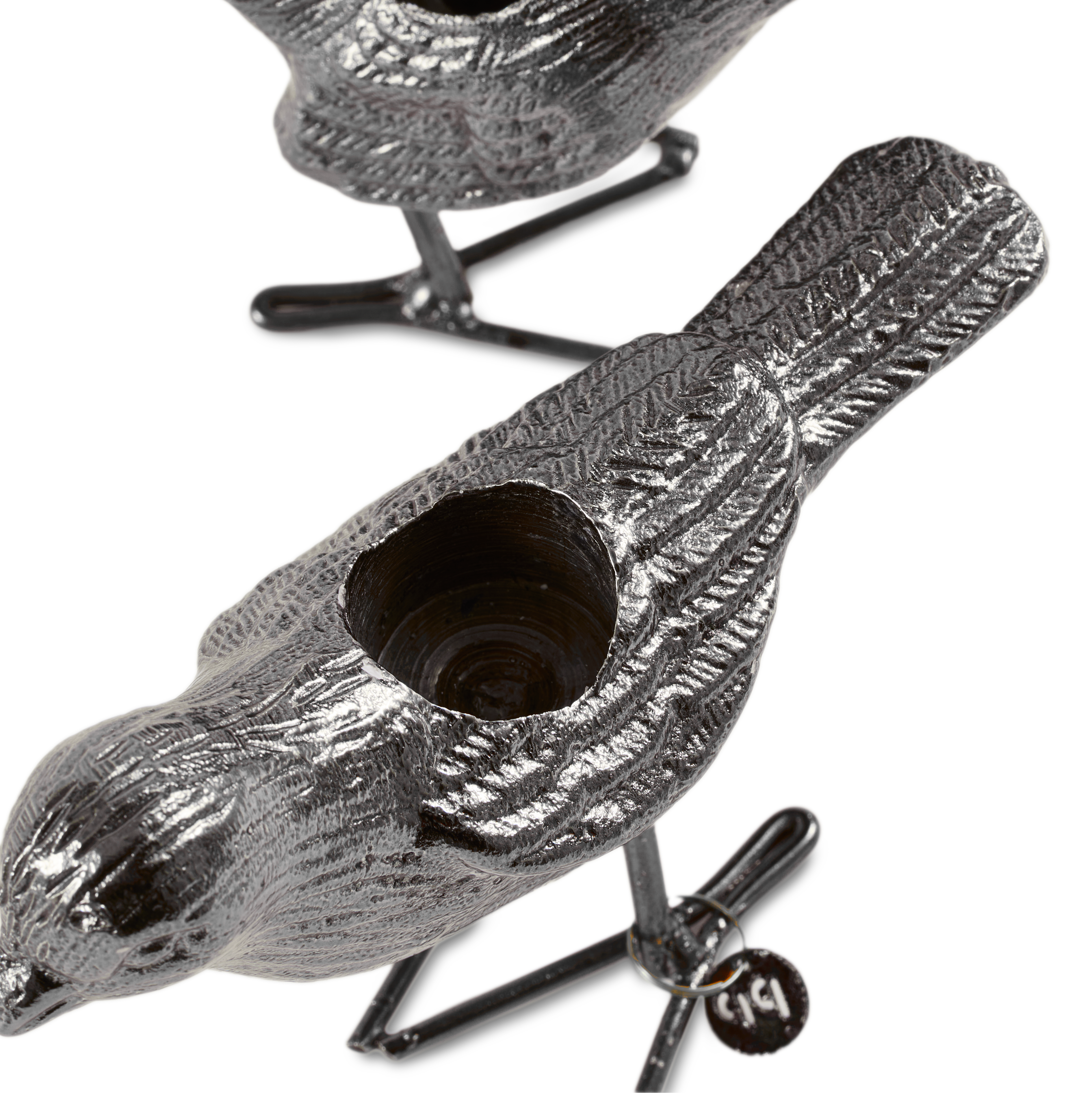 FLOCK OF BIRDS Candle Holders Dark Gray