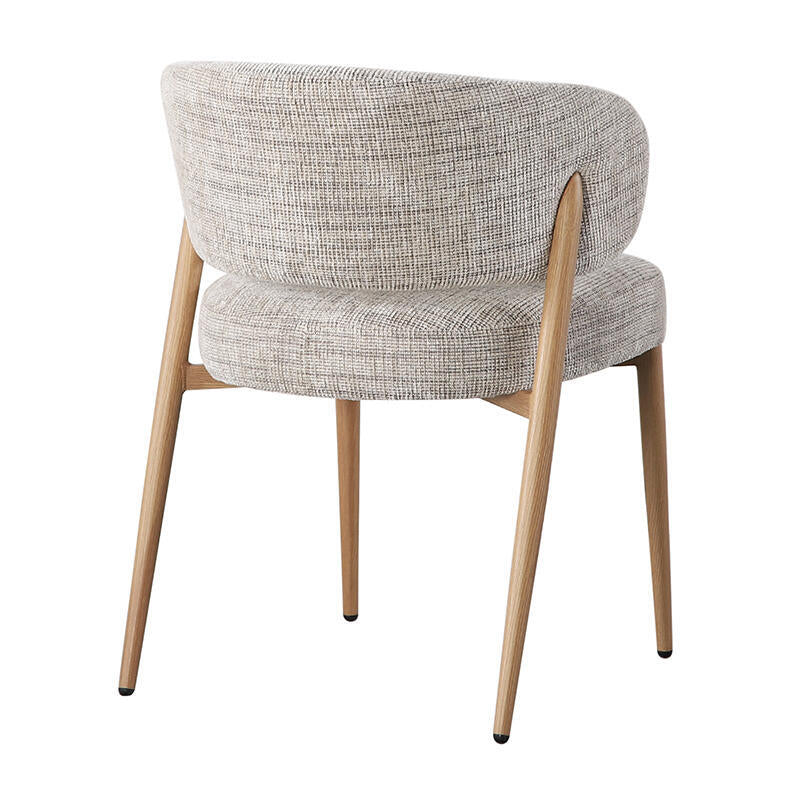 FUJI Chair in Gray Beige with Wooden Base