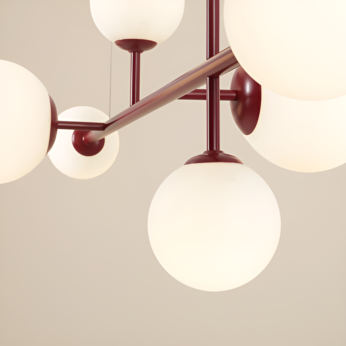 Hanging lamp Dione Hexa red