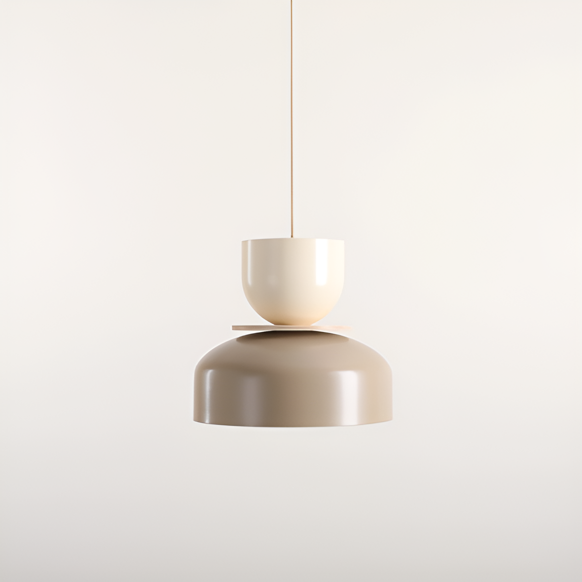UTO Pendelleuchte creme mit beige