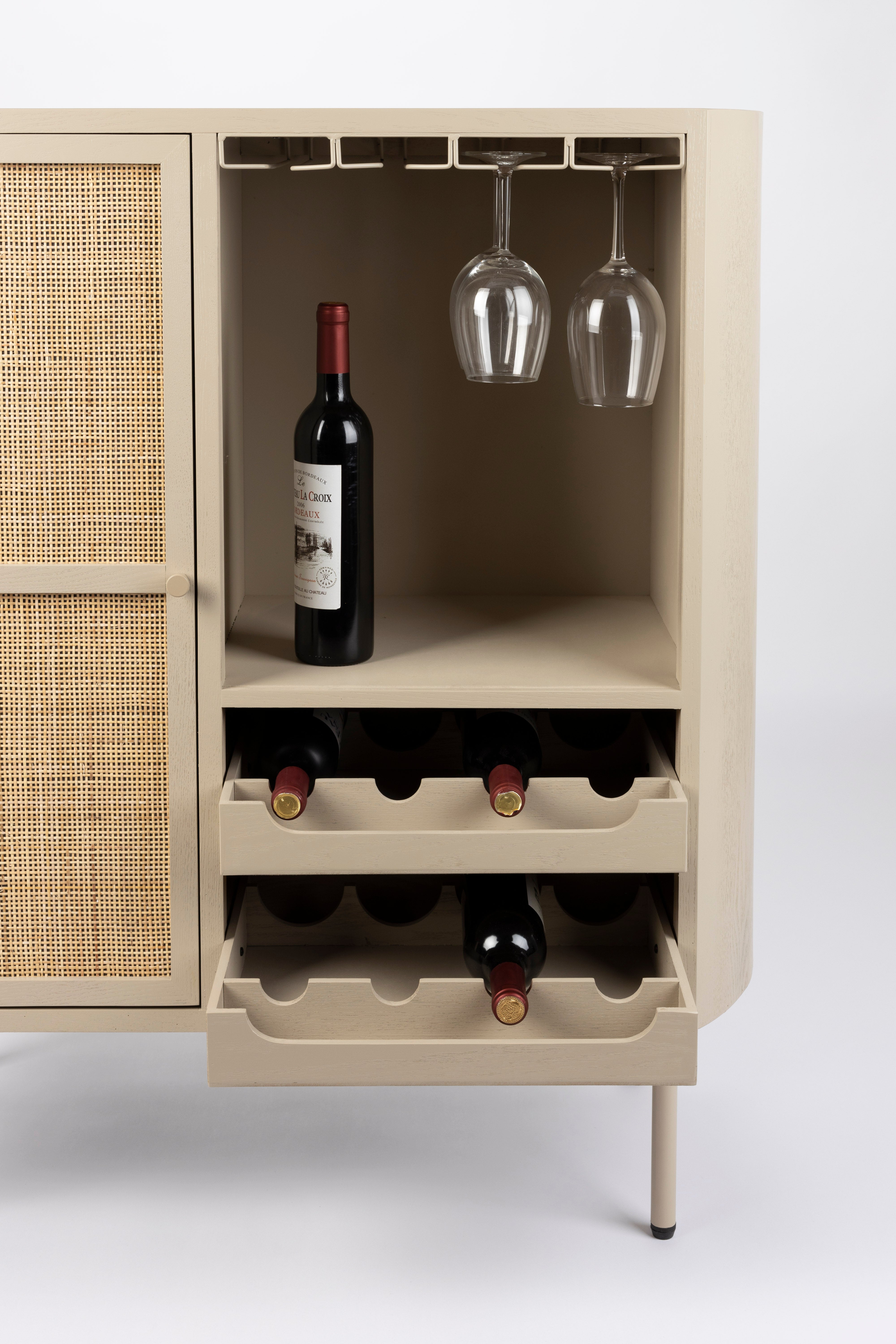 Wine Cabinet Amaya Low White Label Living Eye on Design