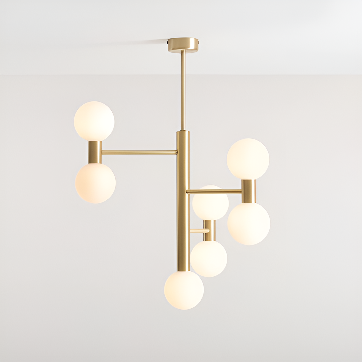 Brass flare ceiling lamp