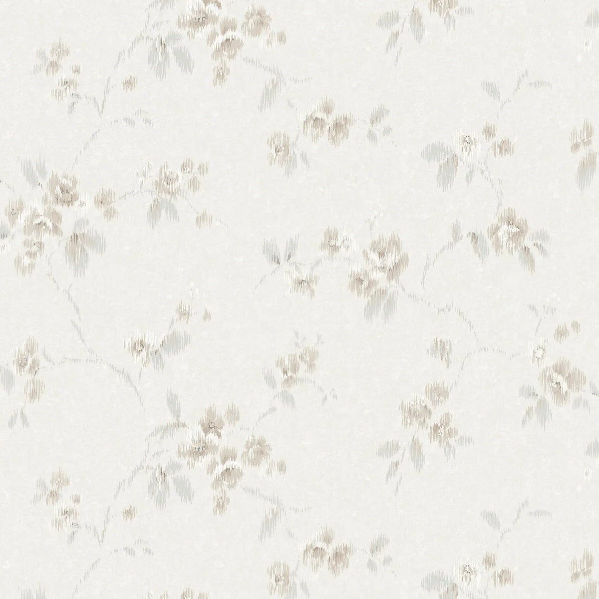 Non-woven paper wallpaper with a floral pattern VINTAGE ROSE light beige