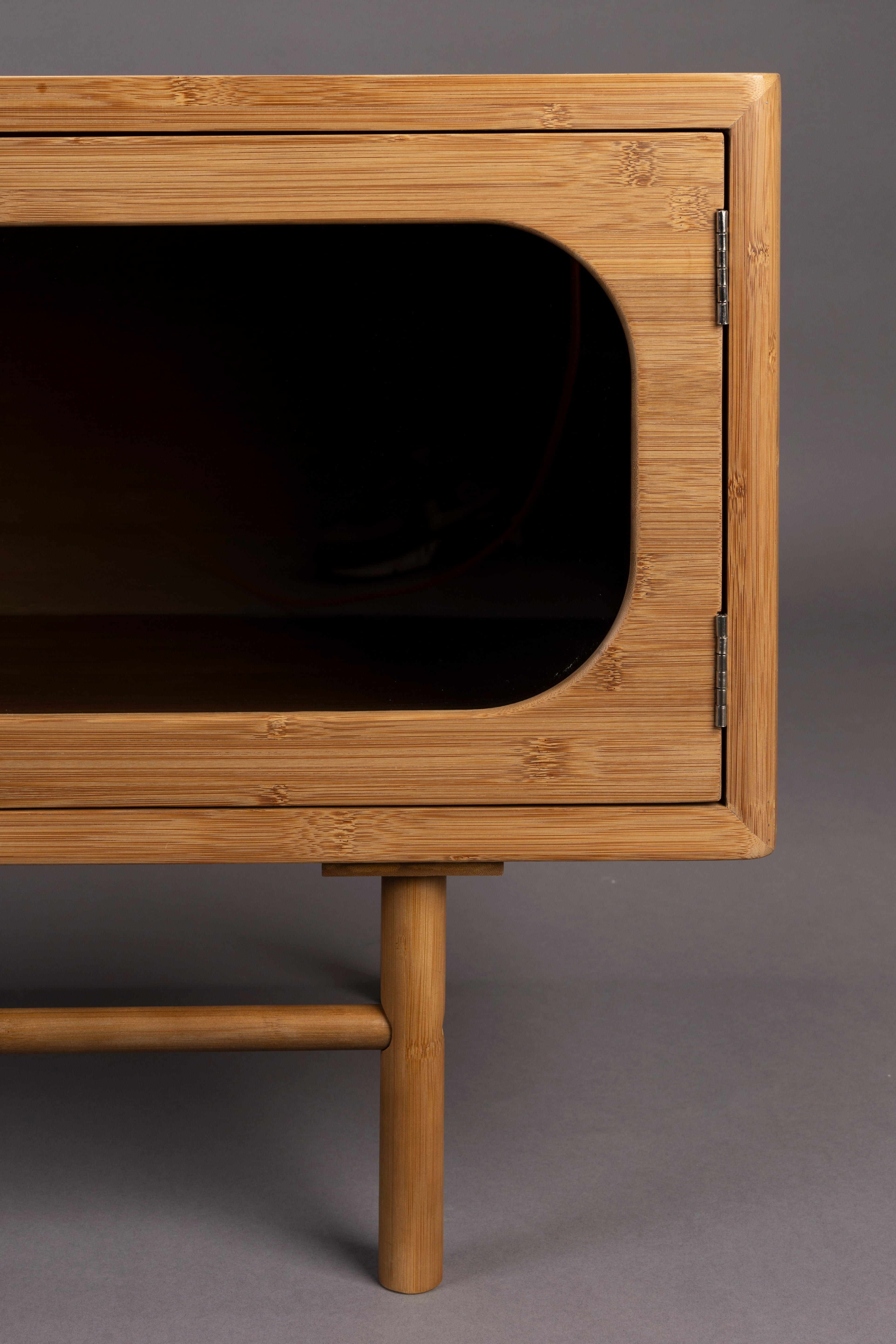 CAROUN TV cabinet carbonized bamboo wood