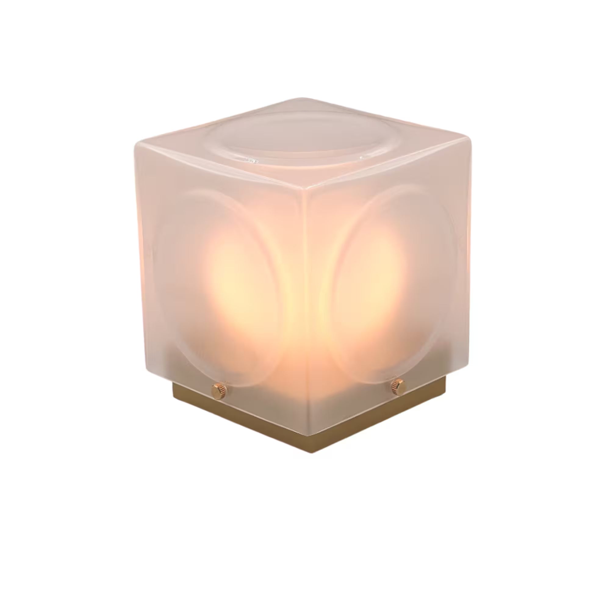 CHANT portable lamp with a matte shade and a gold base.