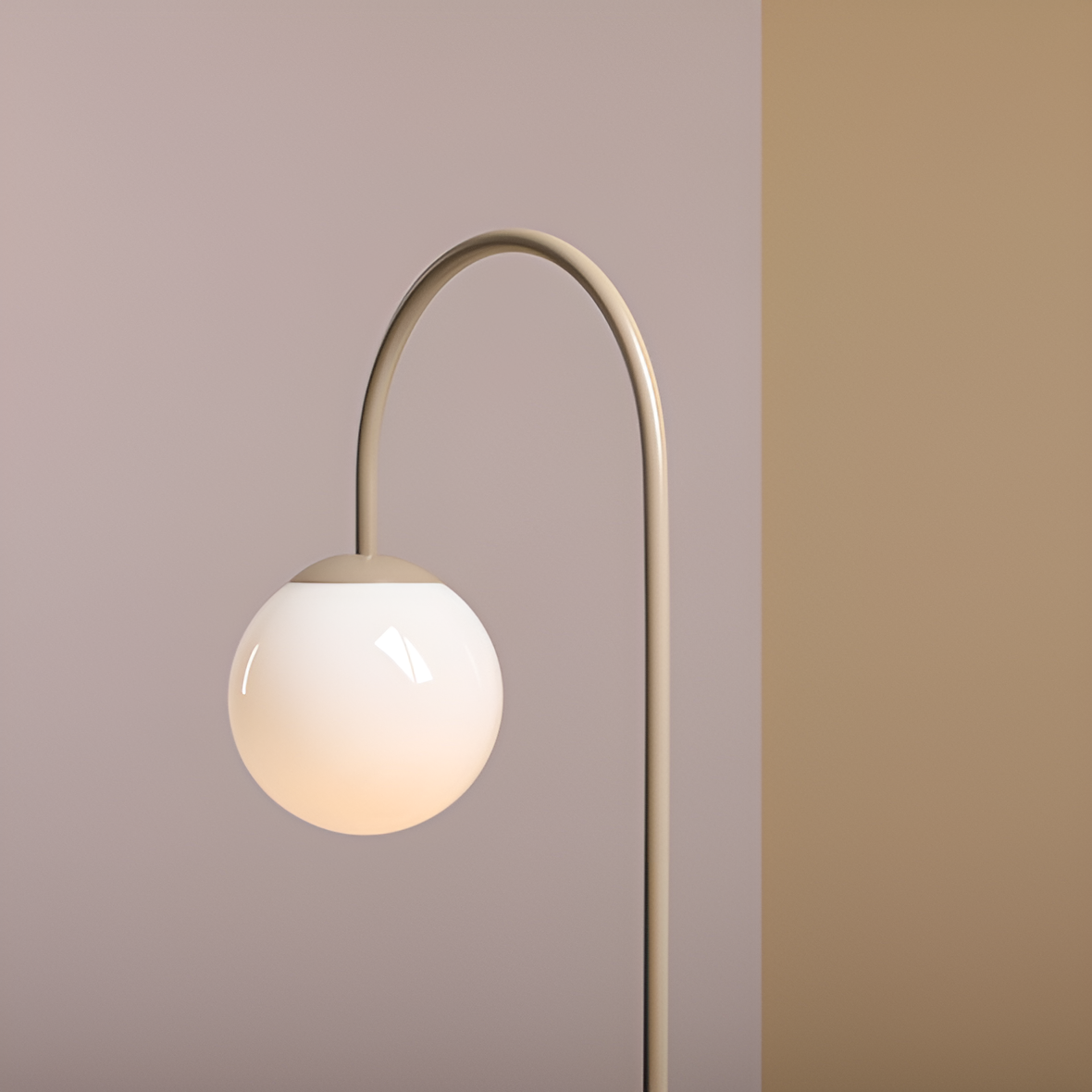 Una beige table lamp