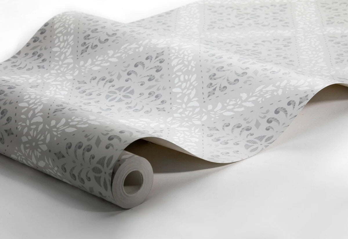 Vlies-Tapete mit abstraktem Muster NYBORG grau