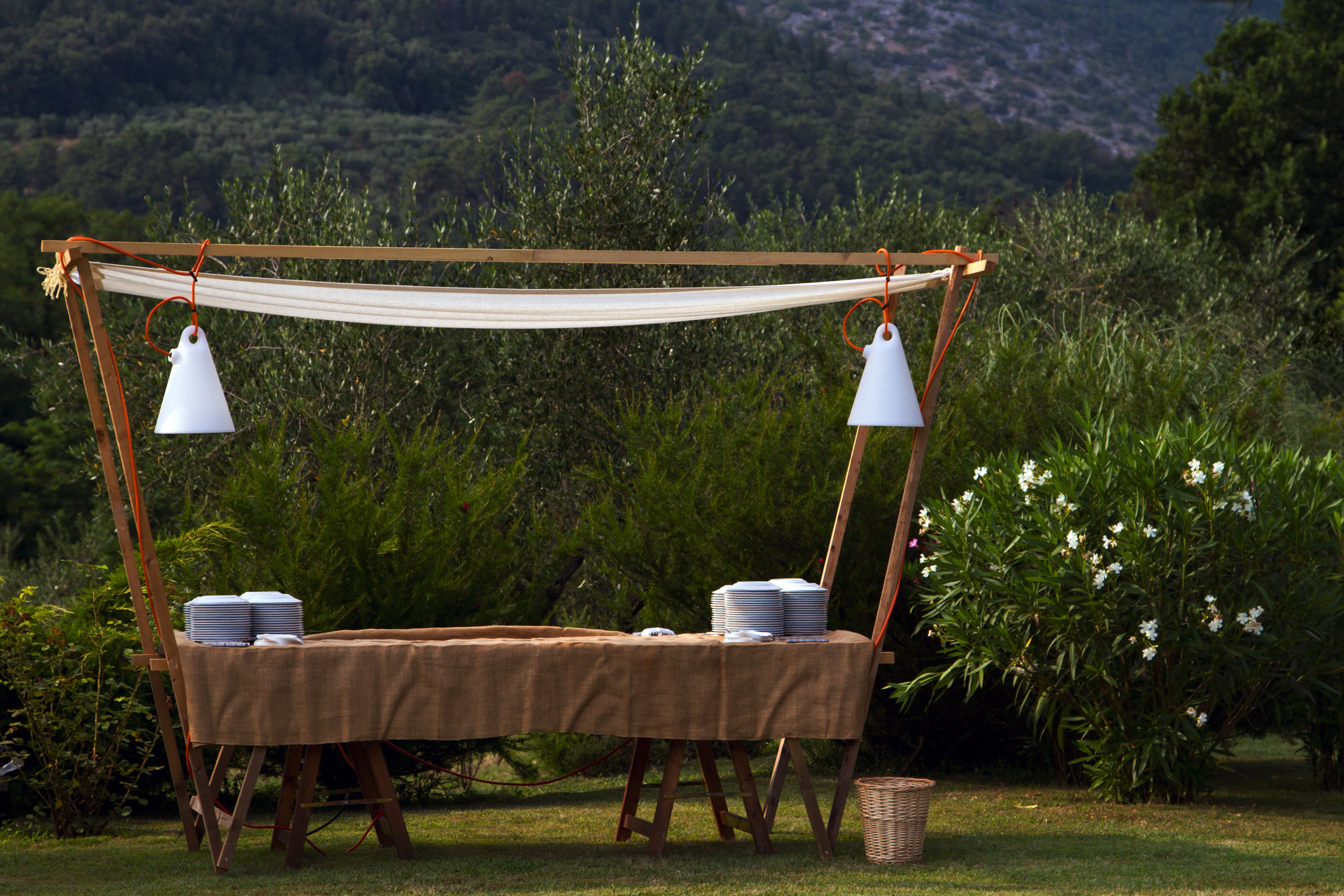 TRILLY White Outdoor Pendant Lamp