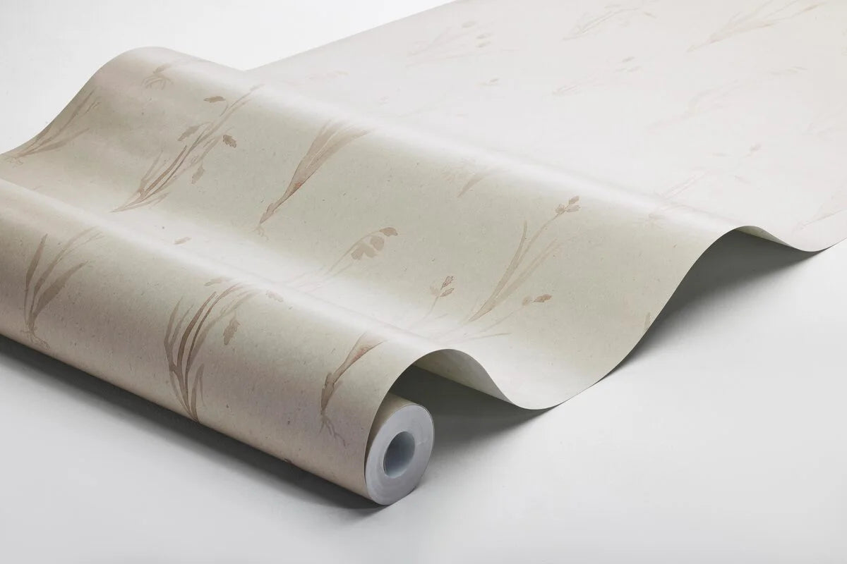 Moorland Light Brown Floral Pattern Wallpaper