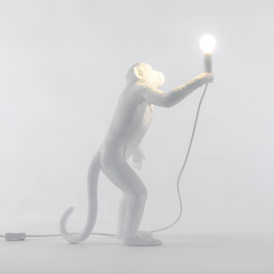MONKEY STANDING Tischleuchte weiß