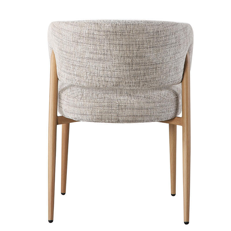 FUJI Chair in Gray Beige with Wooden Base