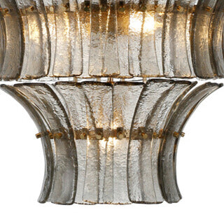 Kronleuchter COLBEY rauchiges Glas