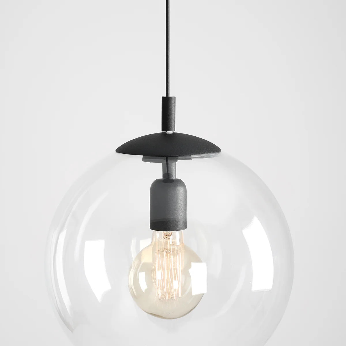 GLOBE schwarze Pendelleuchte