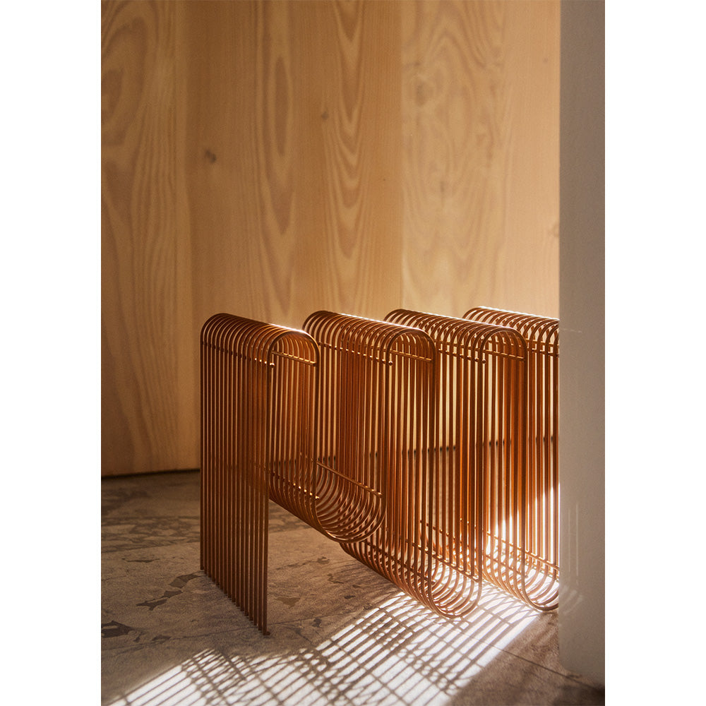 CURVA Brown Magazine Rack