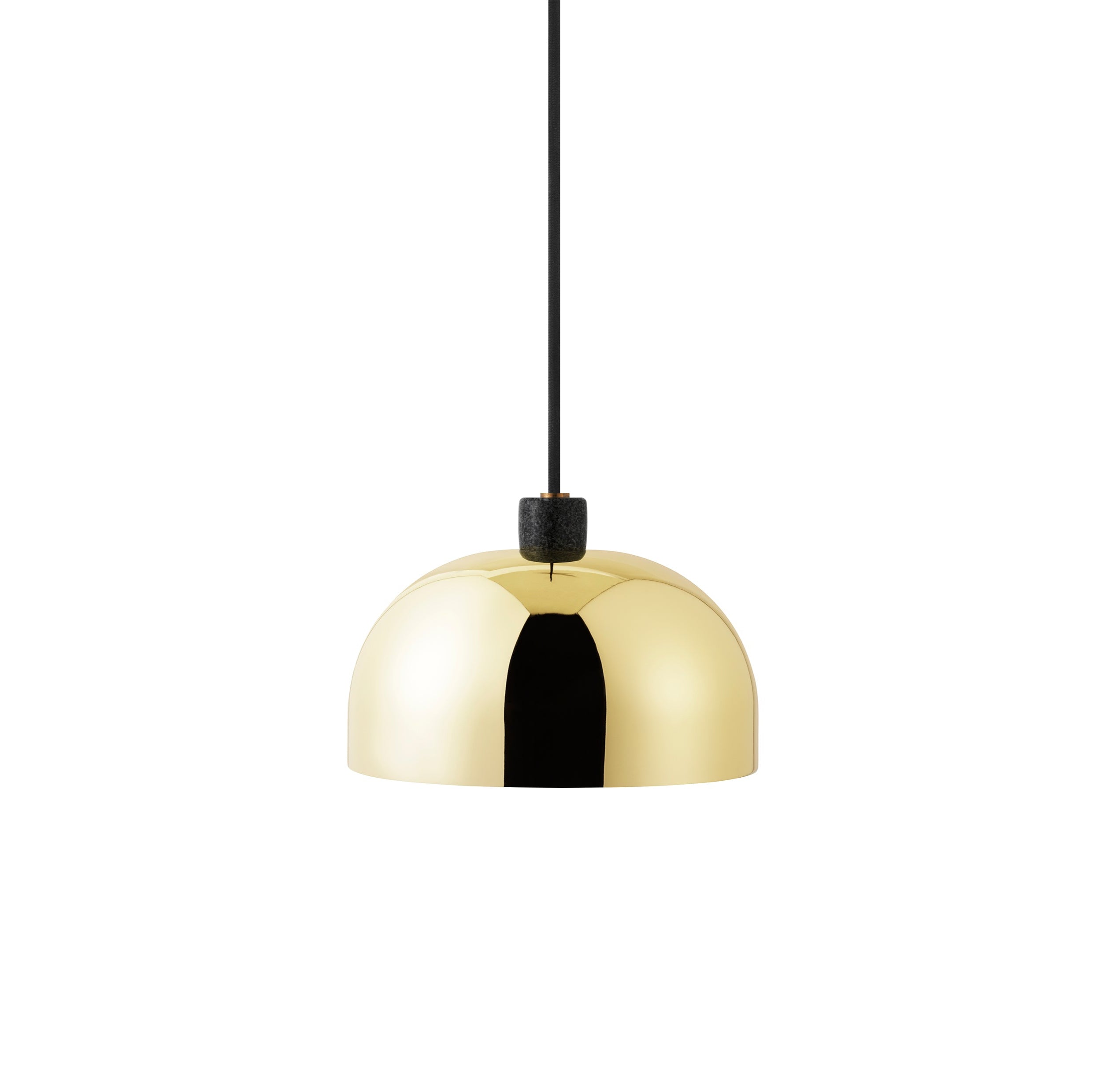 GRANT pendant lamp in gold with black granite