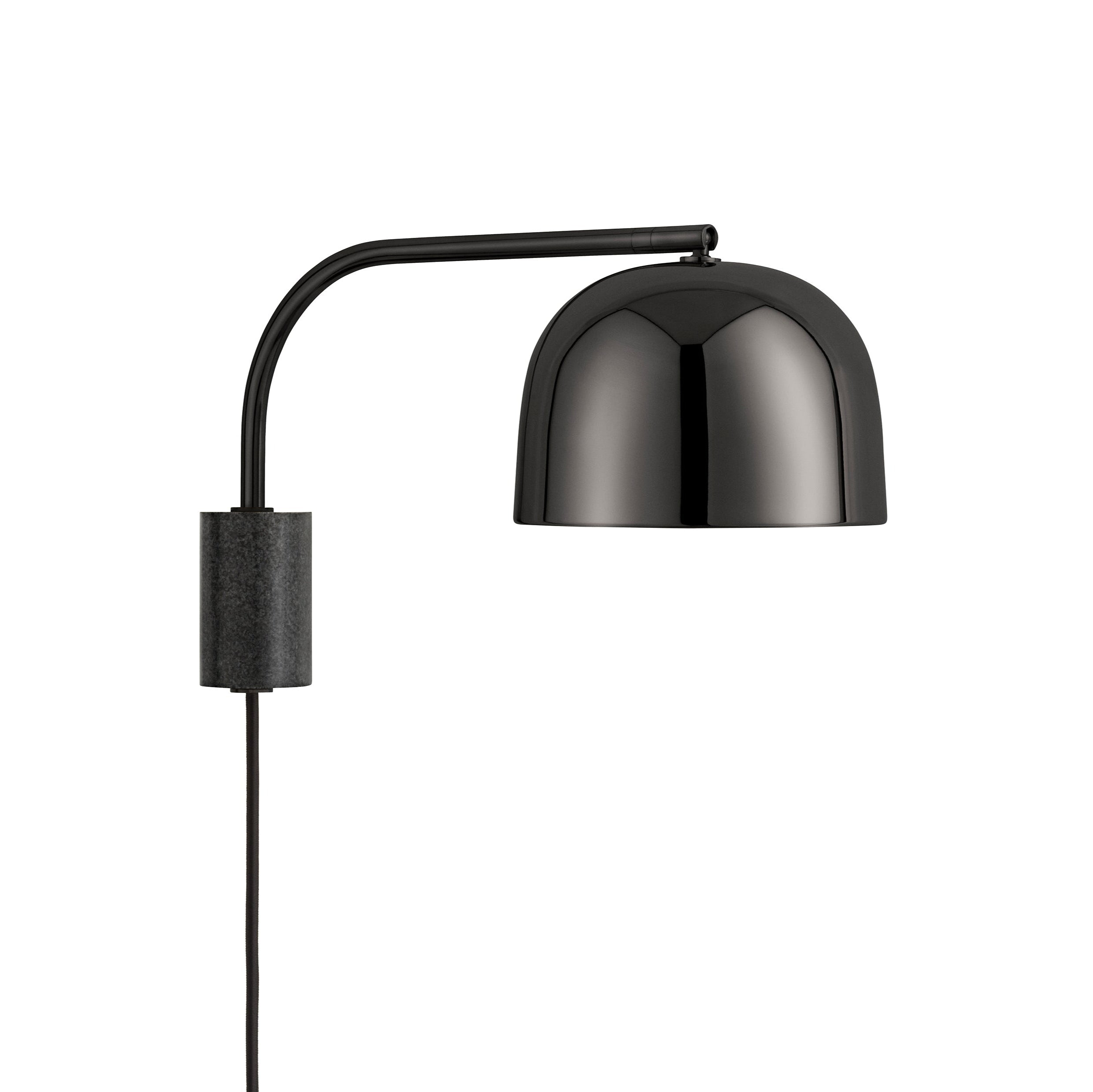 GRANT wall lamp in black with black granite