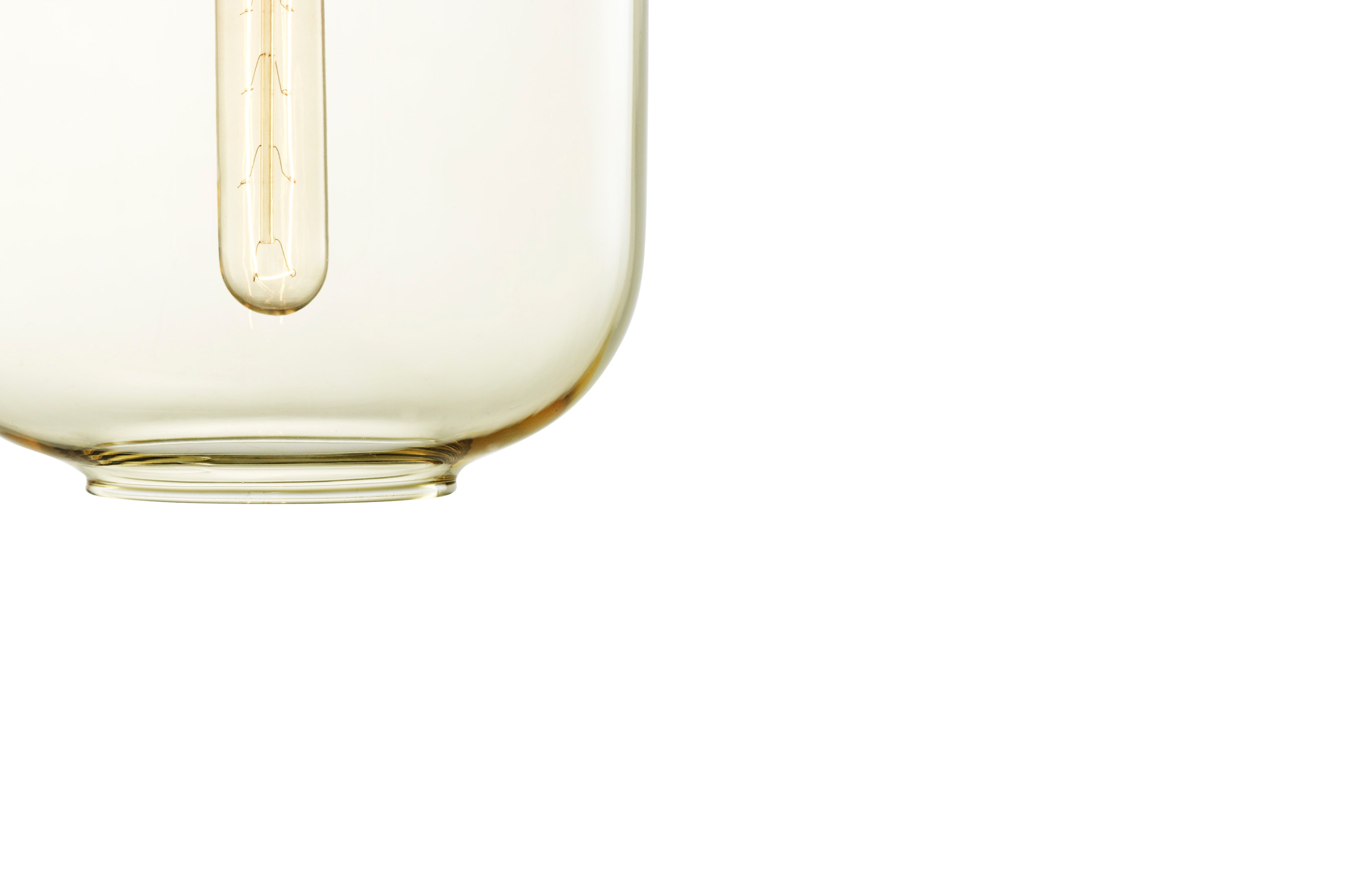 AMP Hängelampe Gelbes Glas mit grünem Marmor