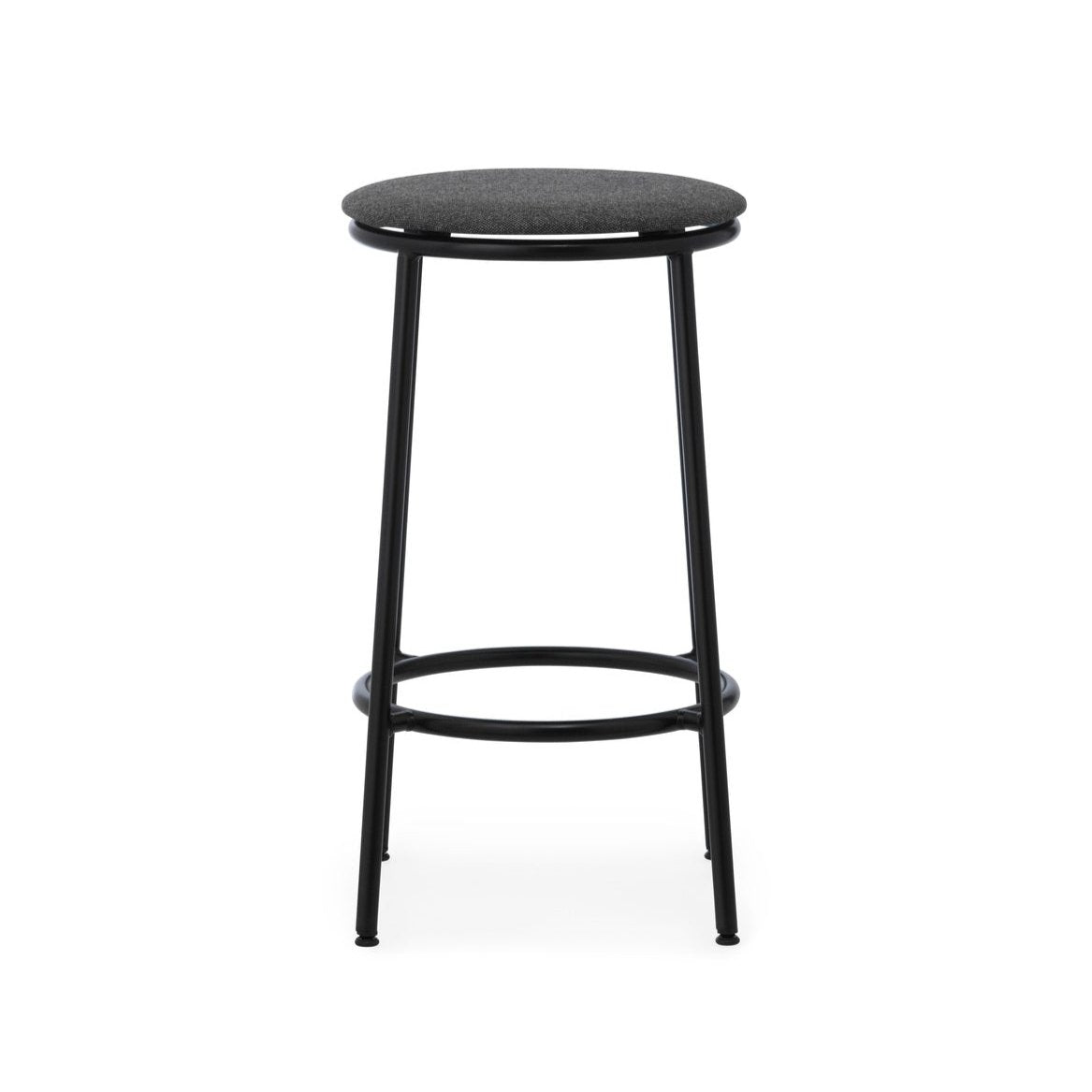 Circa gray bar chair with a black base