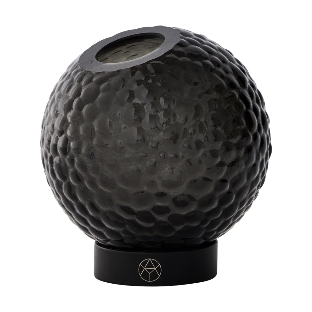 Vase GLOBE BUBBLES schwarzes Glas