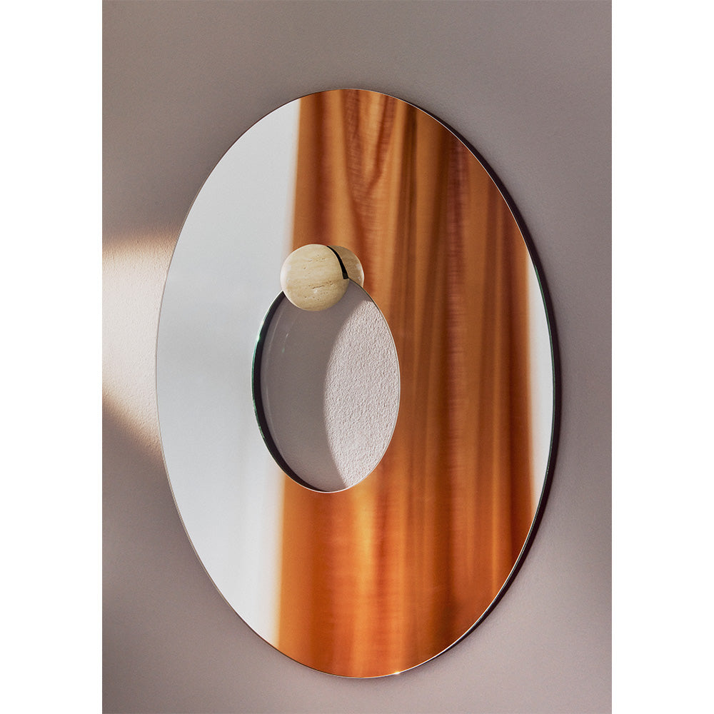 CASTELLUM Round Mirror Travertine