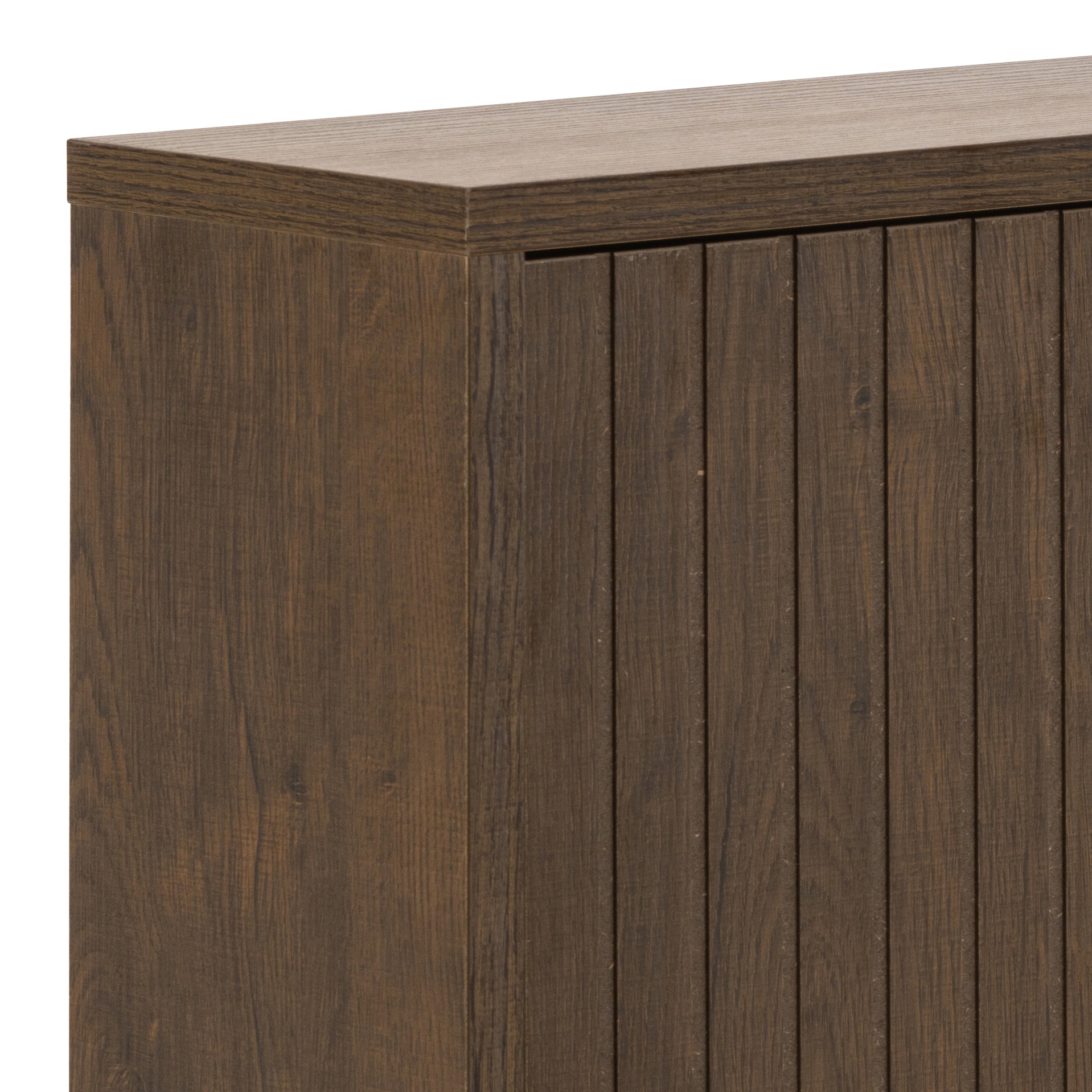 Albanys Schuhschrank dunkle Melaamin -Eiche