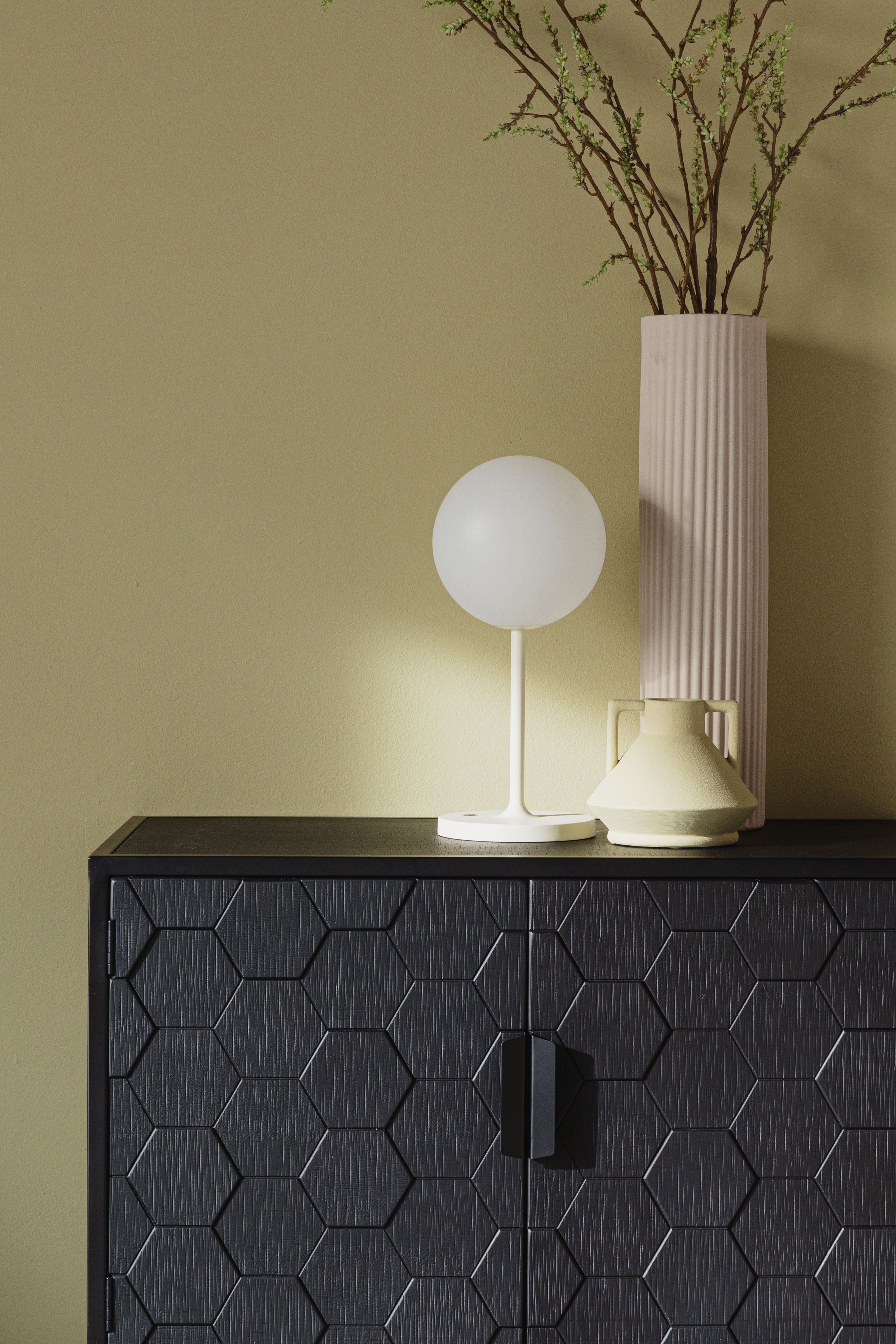 Table Lamp Hub Beige White Label Living Eye on Design