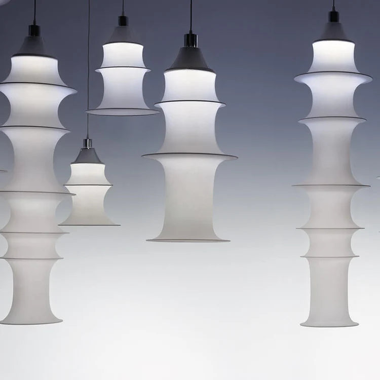 Falklandhänge -Lampe weißer Stoff