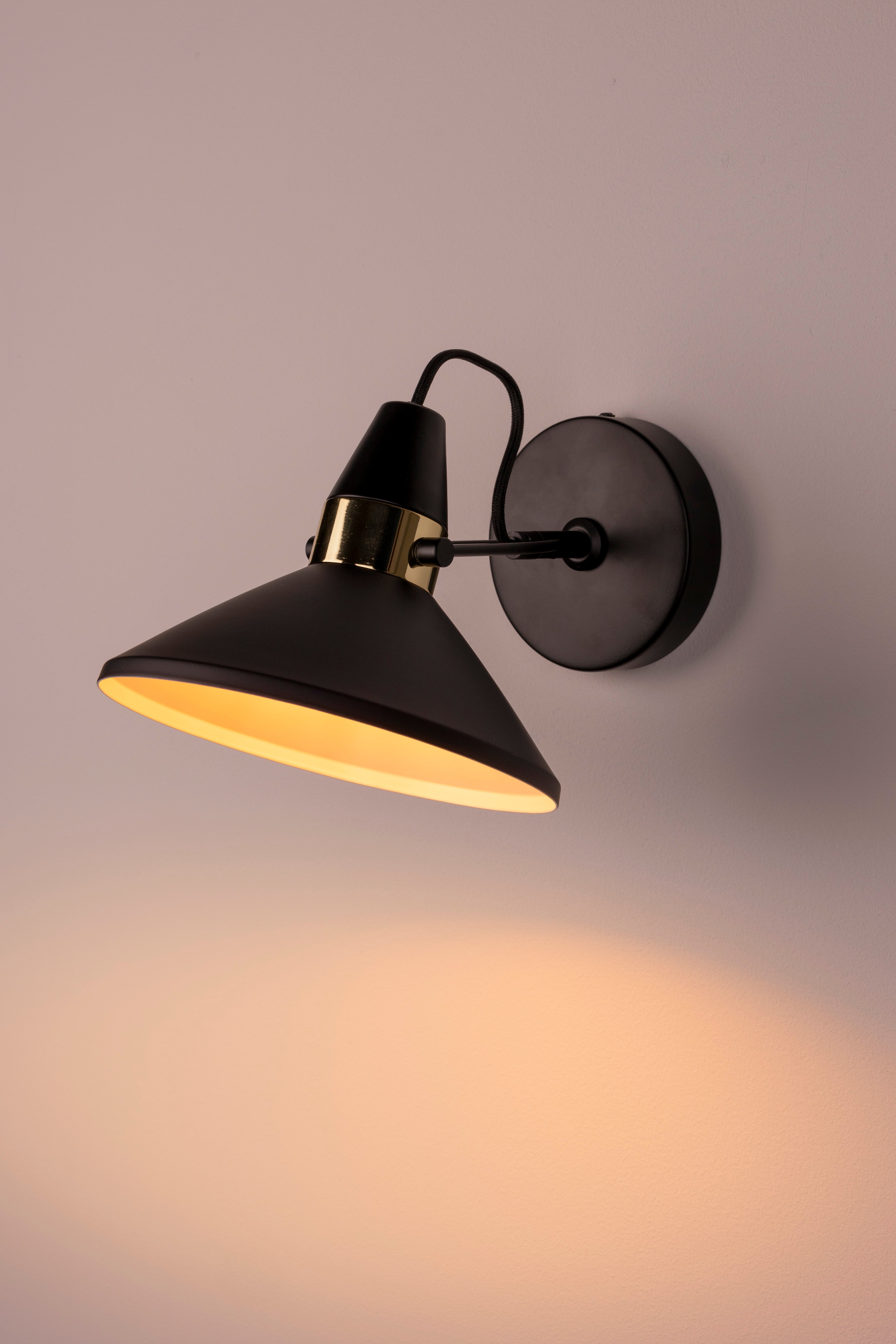 Wandlampe verstellbar JONA schwarz