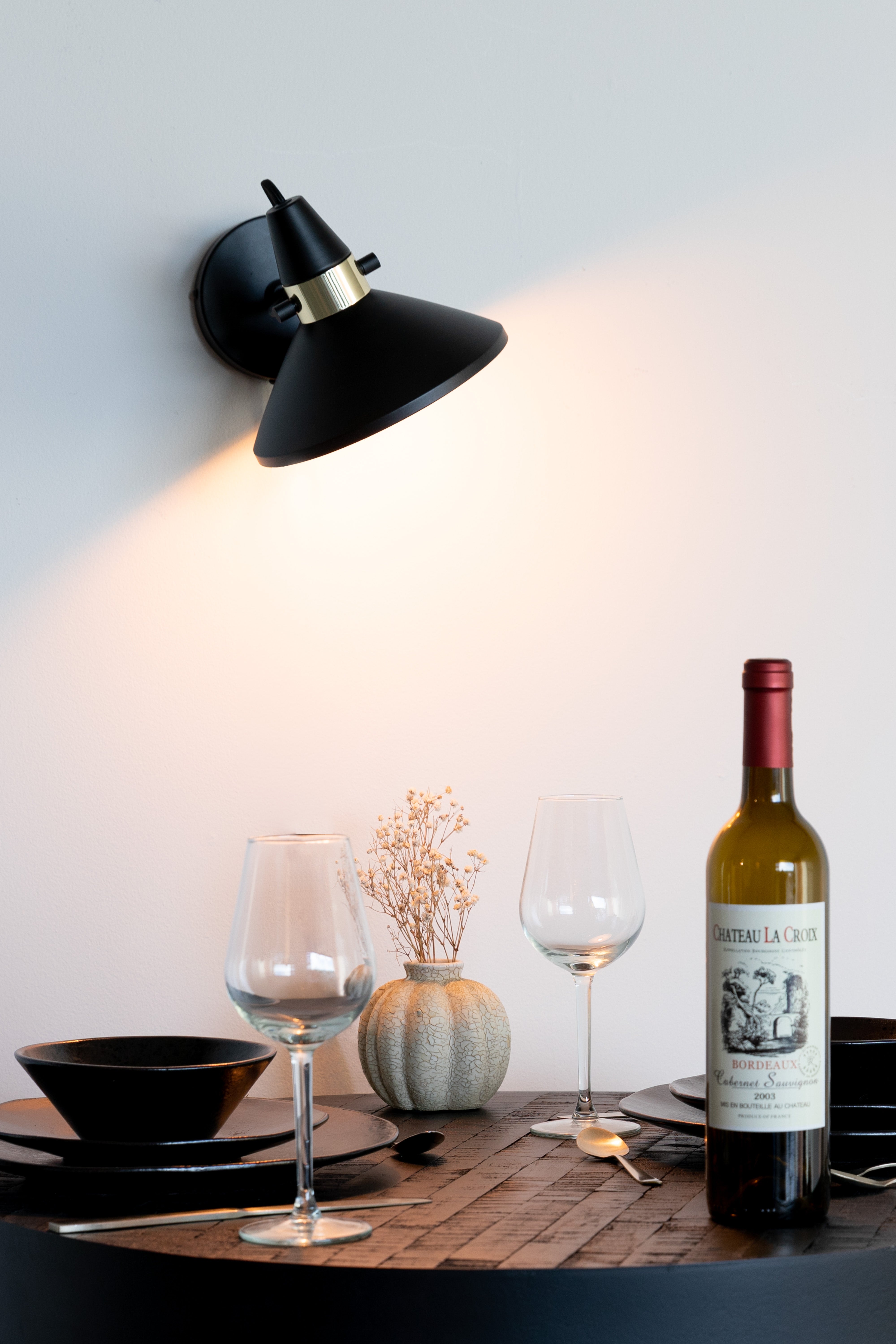 Wandlampe verstellbar JONA schwarz
