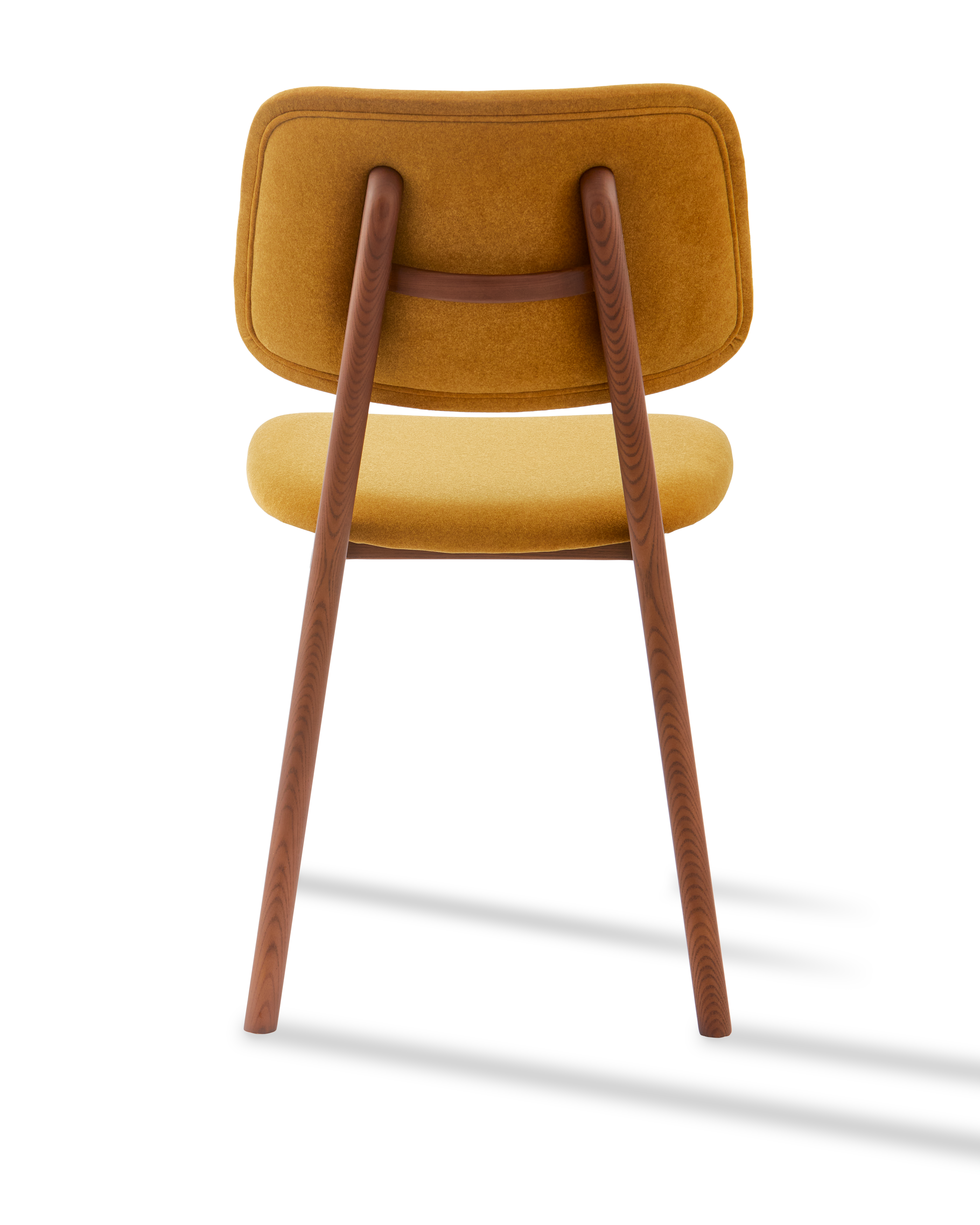 HAPPY DAYS Chair in Mustard with Wooden Base