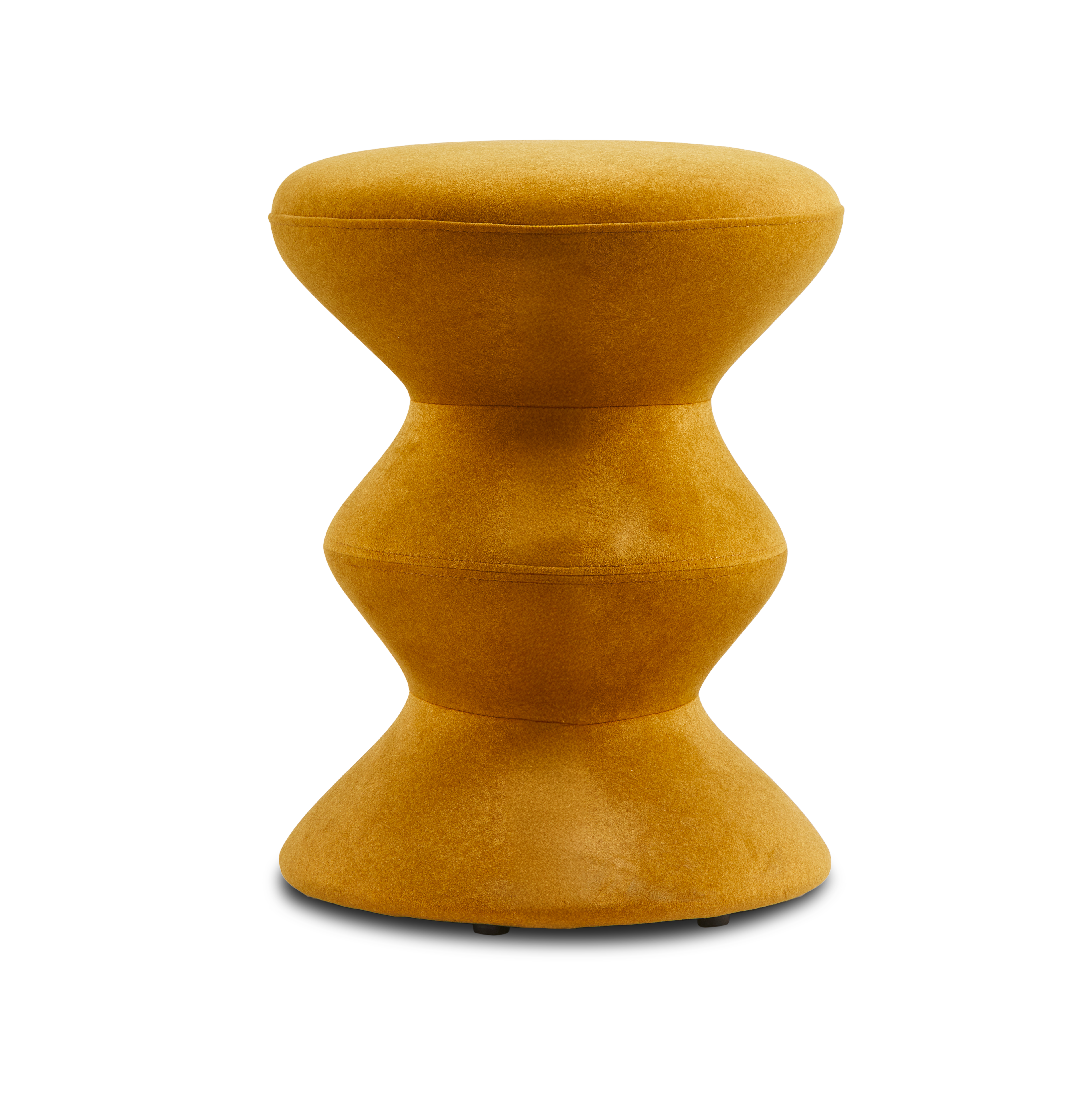 SOFT ZIG ZAG Mustard Stool