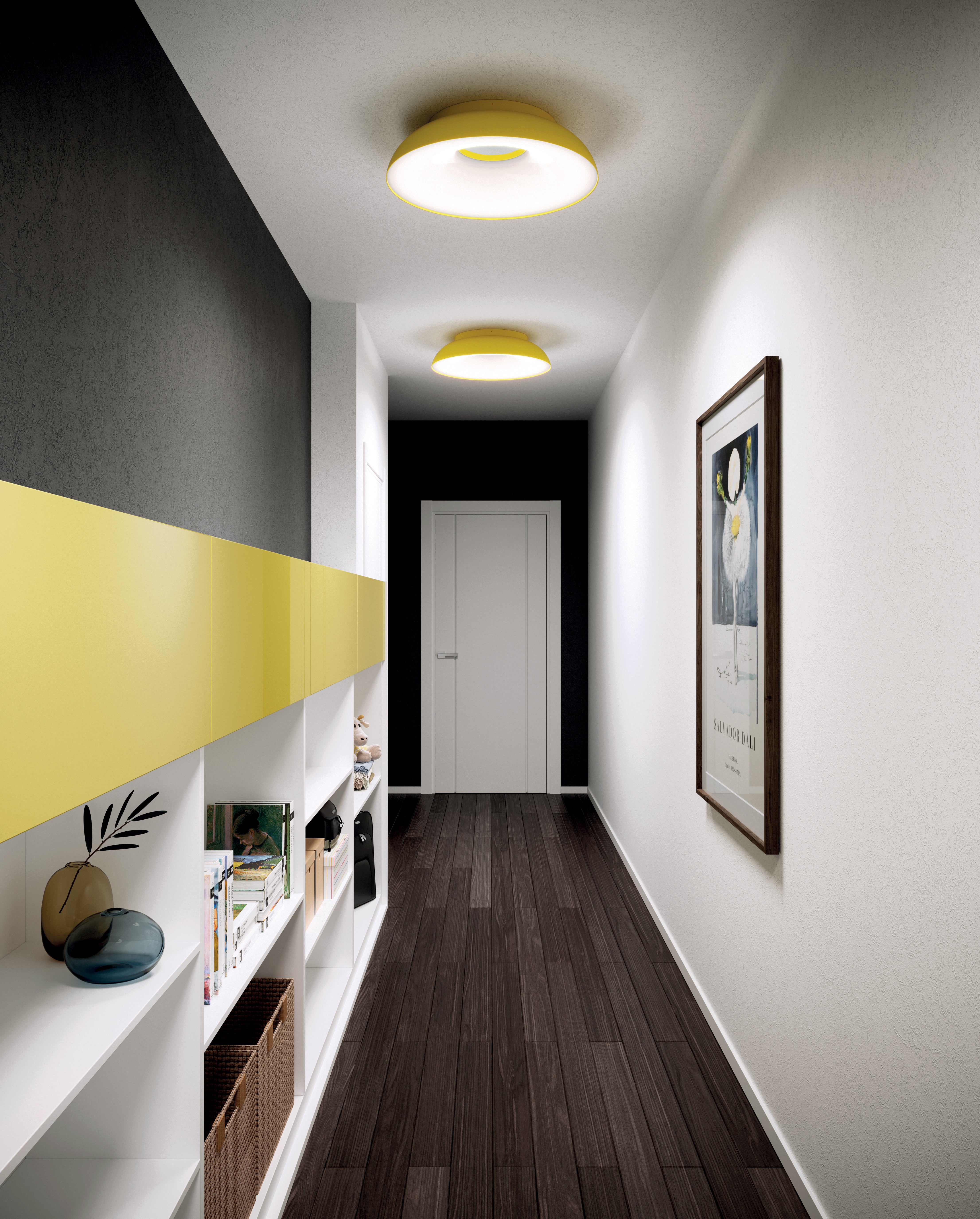 MAGGIOLONE embossed wall lamp in white