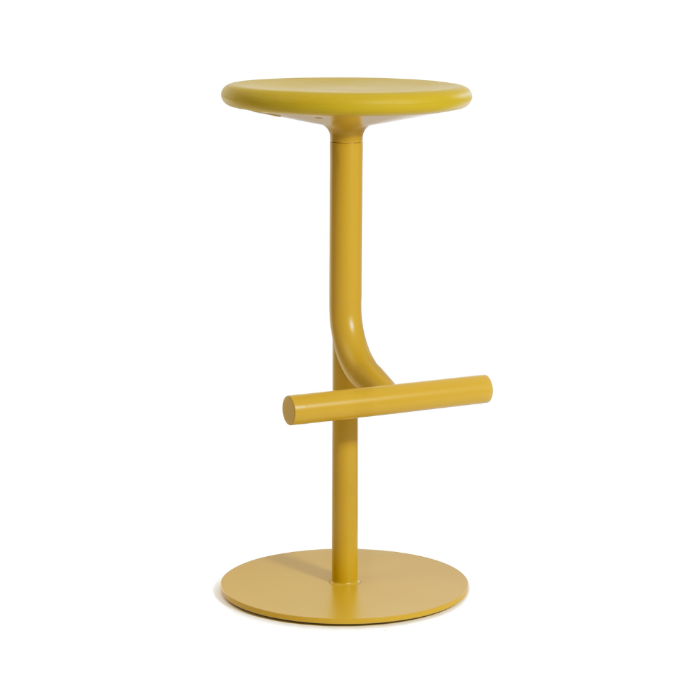 Yellow swivel stool TIBU
