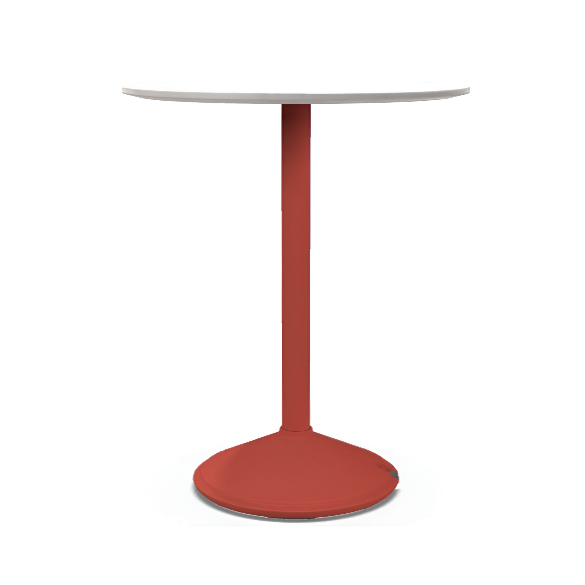 Round table BRUT red base