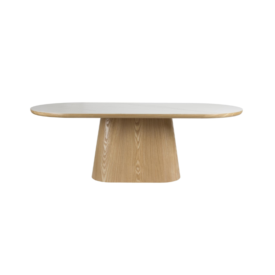 ALMIRA wooden table with marble imitation