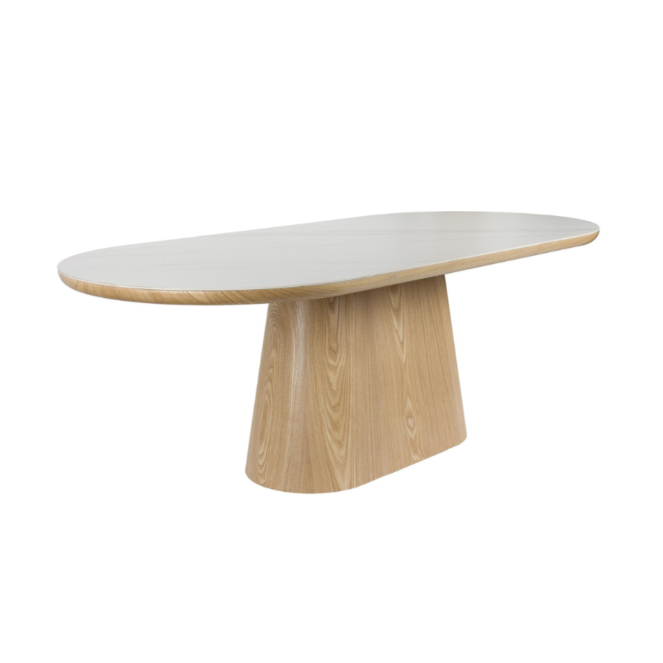 ALMIRA wooden table with marble imitation