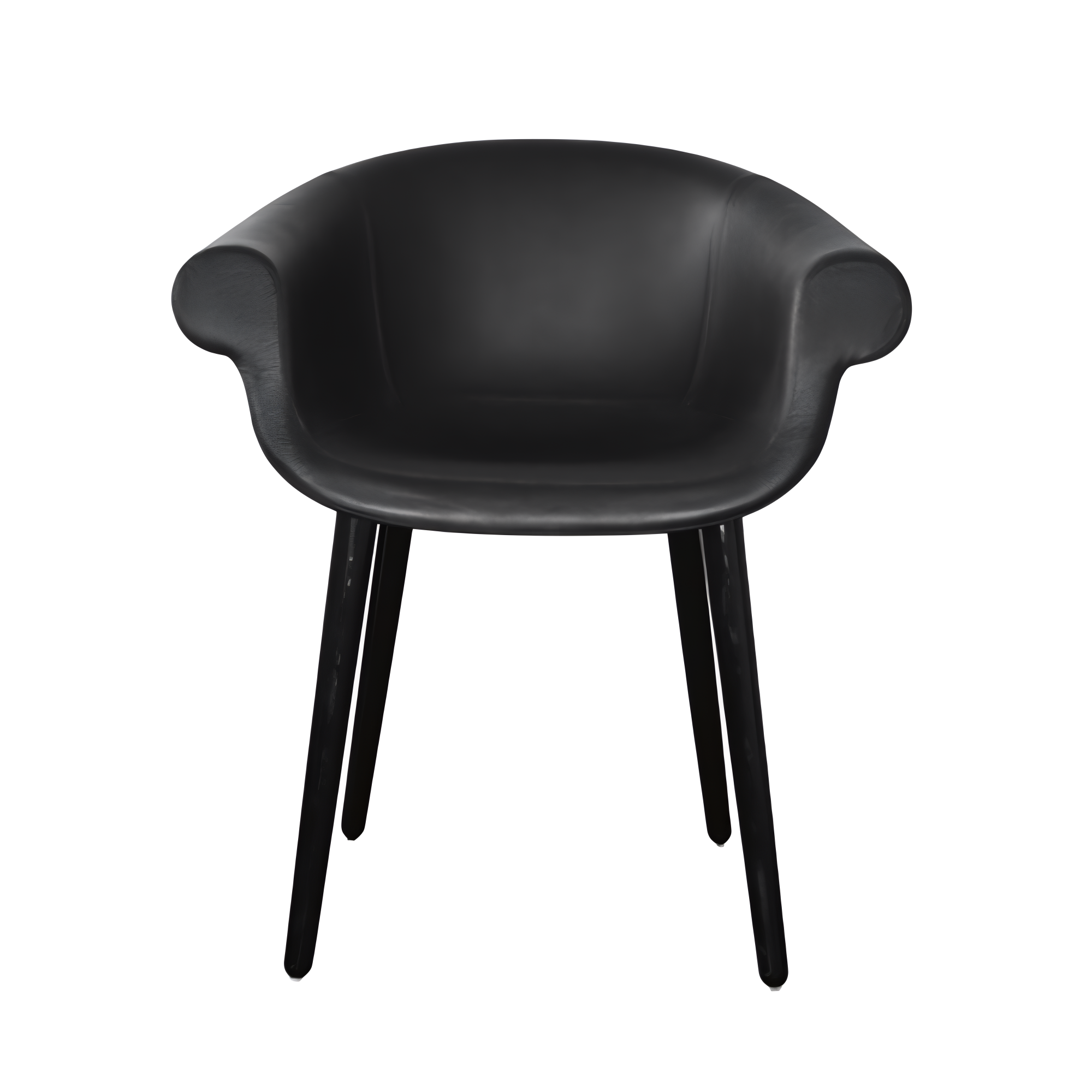 CYBORG LORD chair black leather with black base