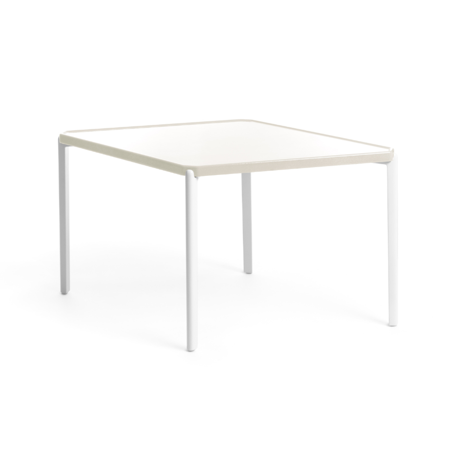Couchtisch TAMBOUR cremefarbener Beton