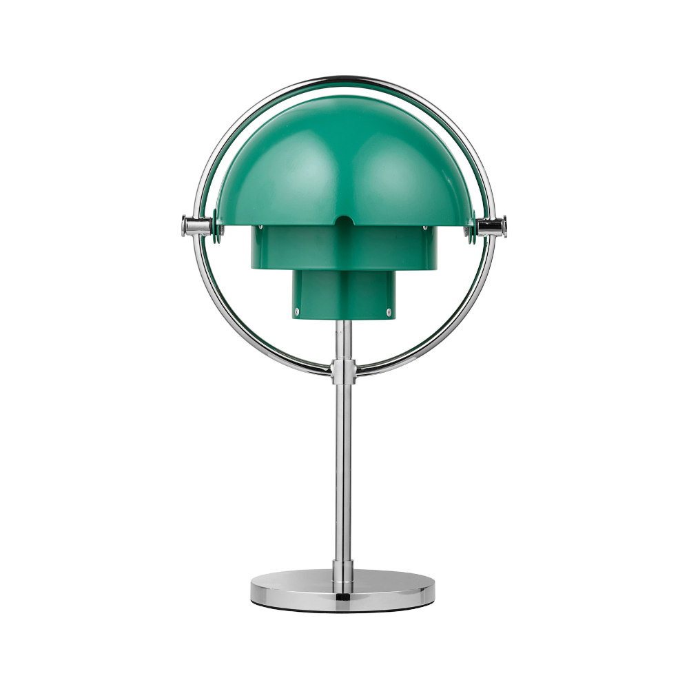 MULTI-LITE grüne tragbare Lampe mit Chromsockel